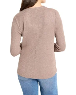 Women NIC+ZOE Long Sleeve Henley Tee