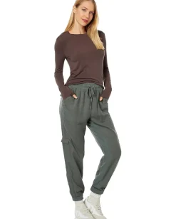 Women Splendid Long Sleeve Jersey Tee