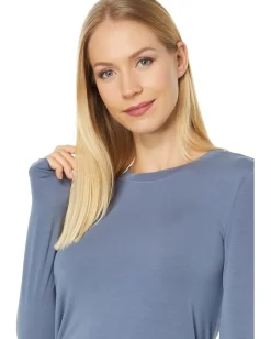 Splendid Long Sleeve Jersey Tee Ash Navy Best