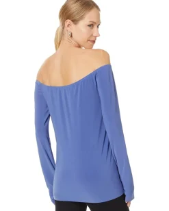 Women Norma Kamali Long Sleeve Off Shoulder Top