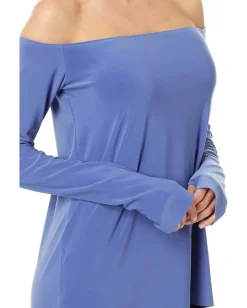 Women Norma Kamali Long Sleeve Off Shoulder Top