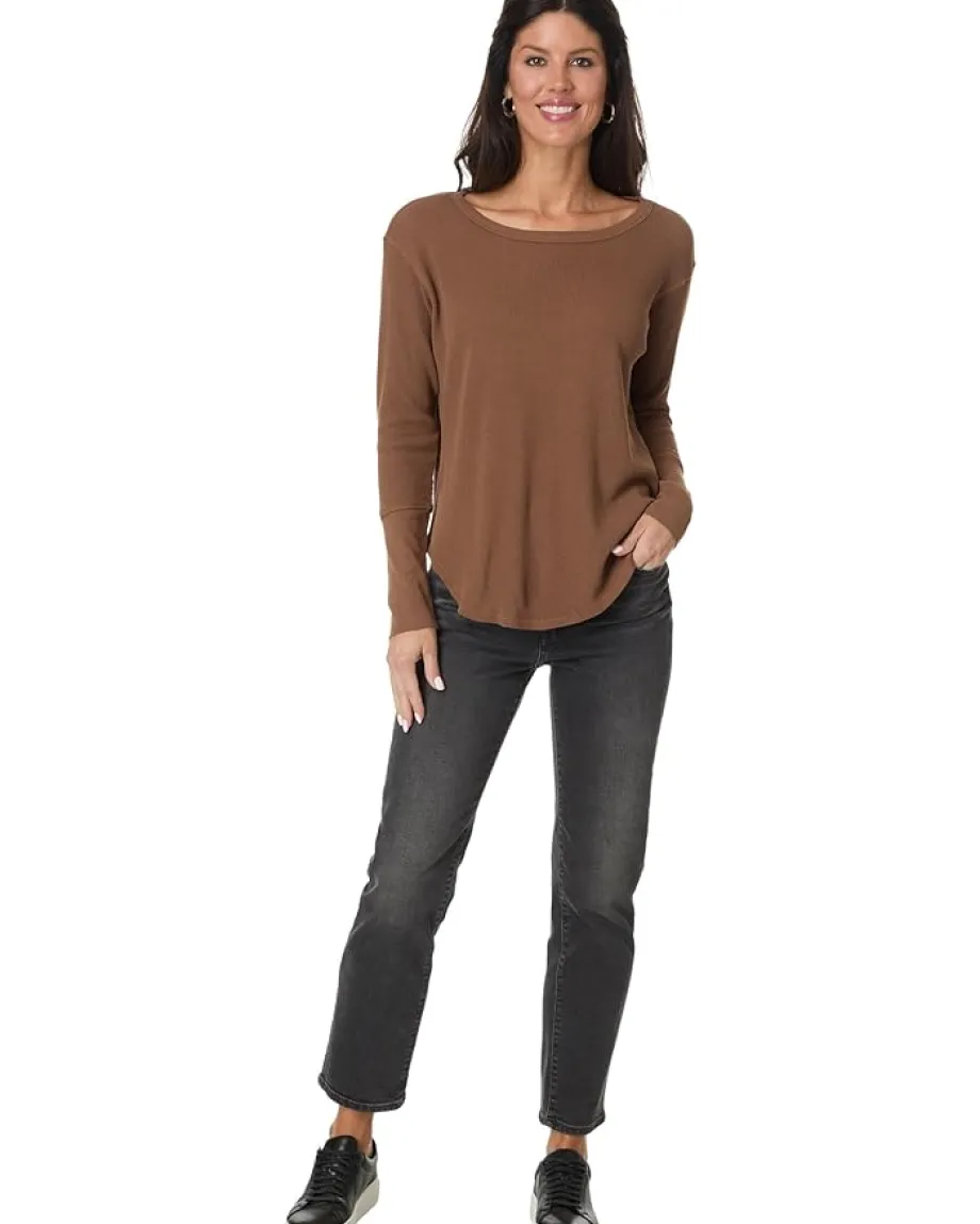 Women Mod-o-doc Long Sleeve Oversize Top with Rib Cuffs