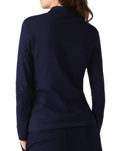 Lacoste Long Sleeve Slim Stretch Pique Polo Navy/Blue Outlet