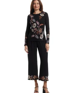 Johnny Was Long Sleeve Thermal- Gineva Black Clearance