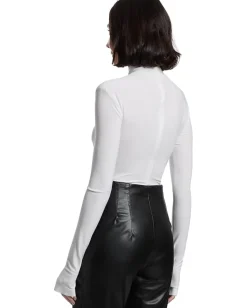 Women Norma Kamali Long Sleeve Turtle Bodysuit