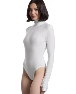 Women Norma Kamali Long Sleeve Turtle Bodysuit
