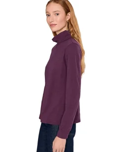 Mod-o-doc Long Sleeve Turtle Neck Tee Elderberry Outlet