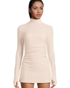 Norma Kamali Long Sleeve Turtleneck Pickleball Dress Baby Clearance