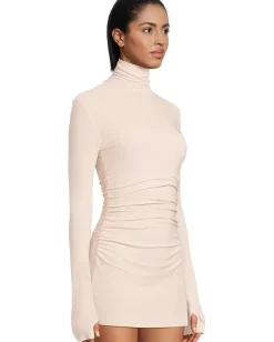 Norma Kamali Long Sleeve Turtleneck Pickleball Dress Baby Clearance