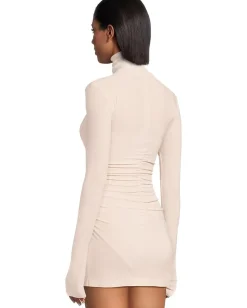 Norma Kamali Long Sleeve Turtleneck Pickleball Dress Baby Clearance