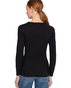 Women Mod-o-doc Long Sleeve Twisted Scoopneck Tee