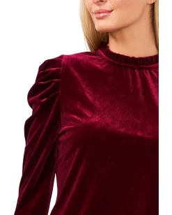 Women CeCe Long Sleeve Velvet Knit Top