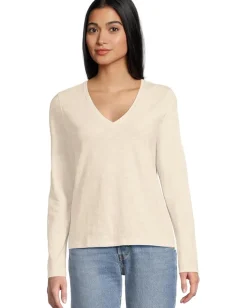 Lilla P Long Sleeve V-Neck Stone Hot