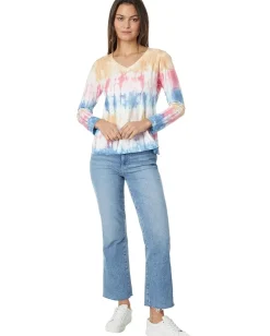 Women Mod-o-doc Long Sleeve V-Neck Tee with Curve Hem