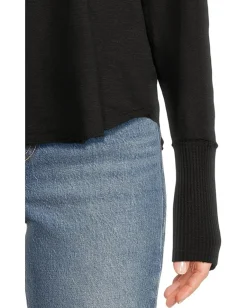 Women Mod-o-doc Long Sleeve Waffle Mix V-Neck Top