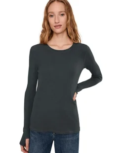 Women Mod-o-doc Long Sleeve With Thumbhole, Crewneck Tee