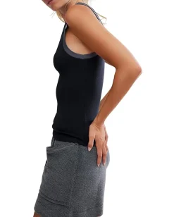 Free People Longer Days Tank Black Online