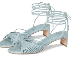 Vince Camuto Lory Ankle Wrap Kitten Heel Sandals Celeste Blue Outlet