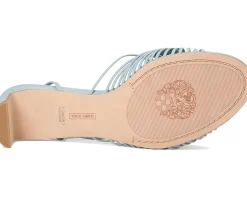 Vince Camuto Lory Ankle Wrap Kitten Heel Sandals Celeste Blue Outlet
