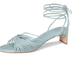 Vince Camuto Lory Ankle Wrap Kitten Heel Sandals Celeste Blue Outlet