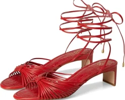 Vince Camuto Lory Ankle Wrap Kitten Heel Sandals Salsa Discount