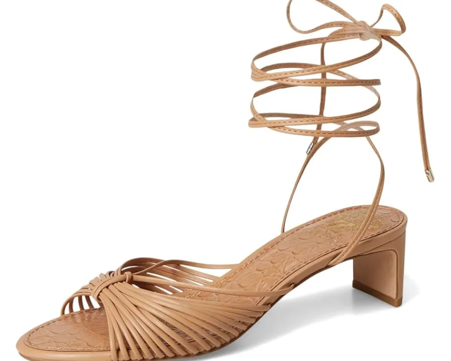 Women Vince Camuto Lory Ankle Wrap Kitten Heel Sandals