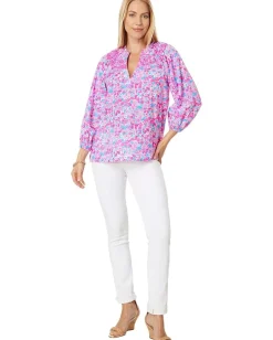 Women Lilly Pulitzer Lourdes 3/4 Sleeve Cotton