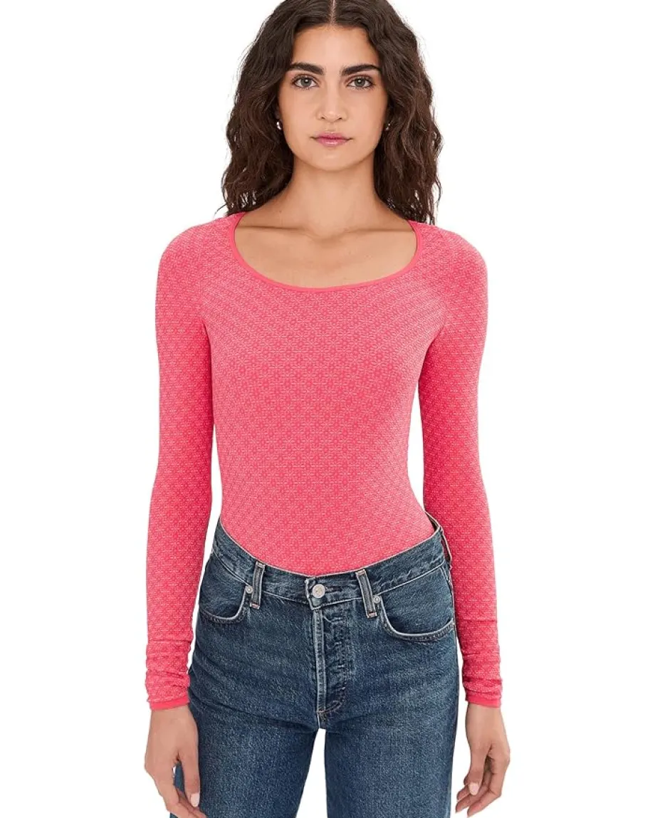 Free People Love Letter Long Sleeve Tart Berry Best