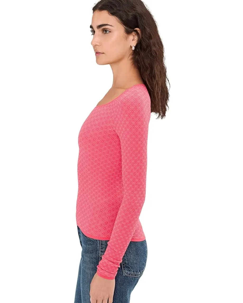 Free People Love Letter Long Sleeve Tart Berry Best