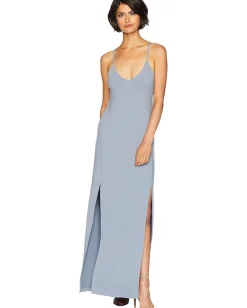 Women Susana Monaco Low V-Neck with Slit Dress