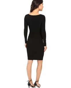 Women Norma Kamali L/S Shirred Waist Dress