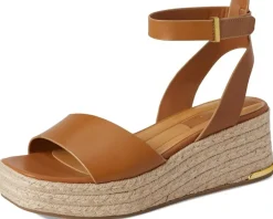 Franco Sarto L-tiffany Espadrille Sandals Tan Brown New