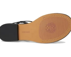 Vince Camuto Luane Gladiator Flat Sandals Black Discount