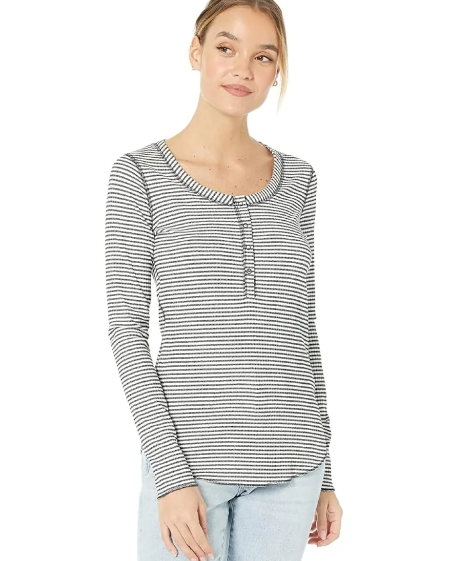 Women Buffalo David Bitton Luciana Scoop Neck Henley