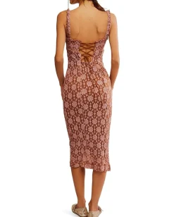 Free People Lucinda Lace Midi Ginger Combo Outlet