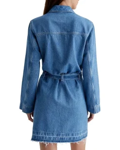 AG Jeans Luisa Long Sleeve Shirt Dress Carmel Shore Outlet