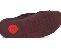 Women FitFlop Lulu Crinkled-shimmer Cross Slides