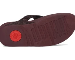 Women FitFlop Lulu Crinkled-shimmer Toe-post Sandals