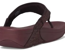 Women FitFlop Lulu Crinkled-shimmer Toe-post Sandals