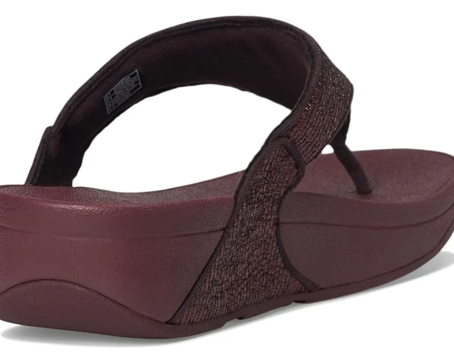 Women FitFlop Lulu Crinkled-shimmer Toe-post Sandals
