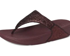 Women FitFlop Lulu Crinkled-shimmer Toe-post Sandals