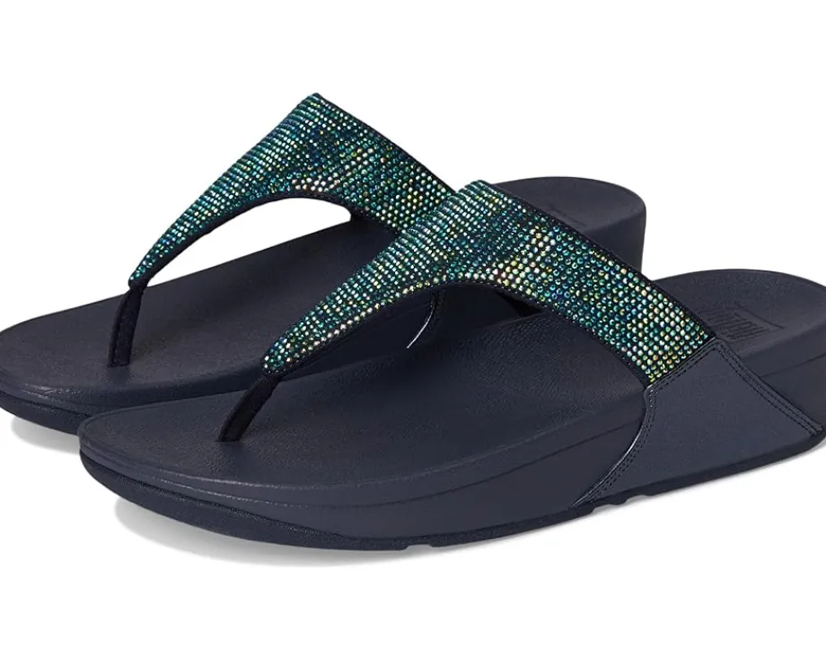 Women FitFlop Lulu Crystal Embellished Toe-Post Sandals