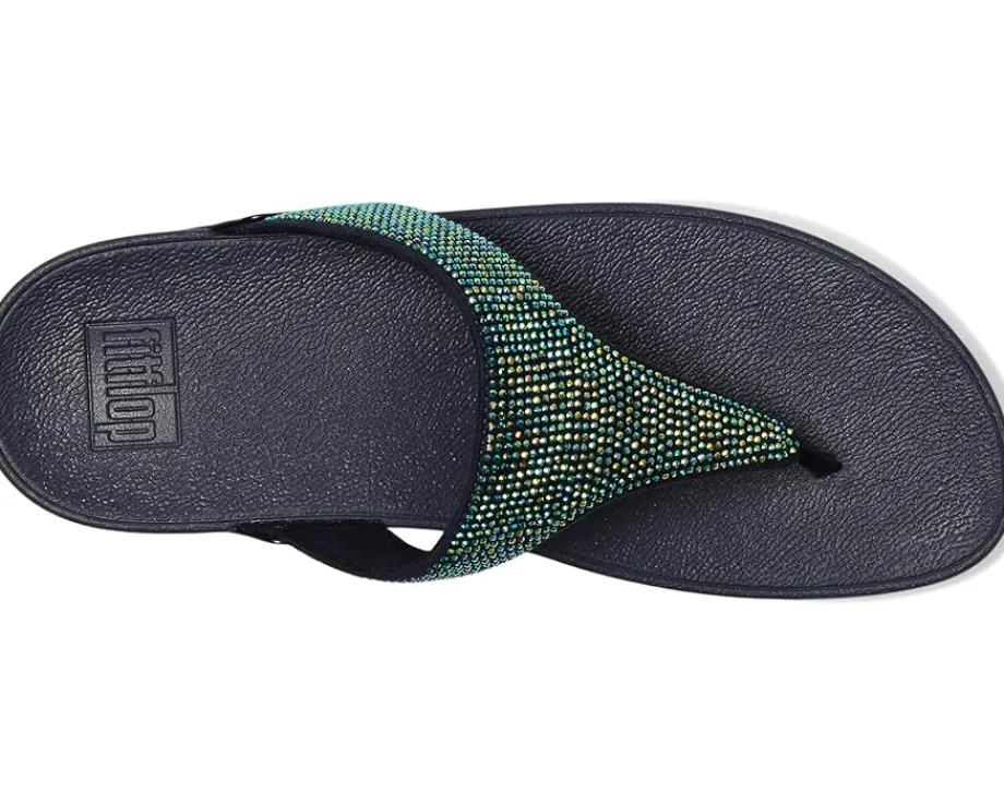 Women FitFlop Lulu Crystal Embellished Toe-Post Sandals