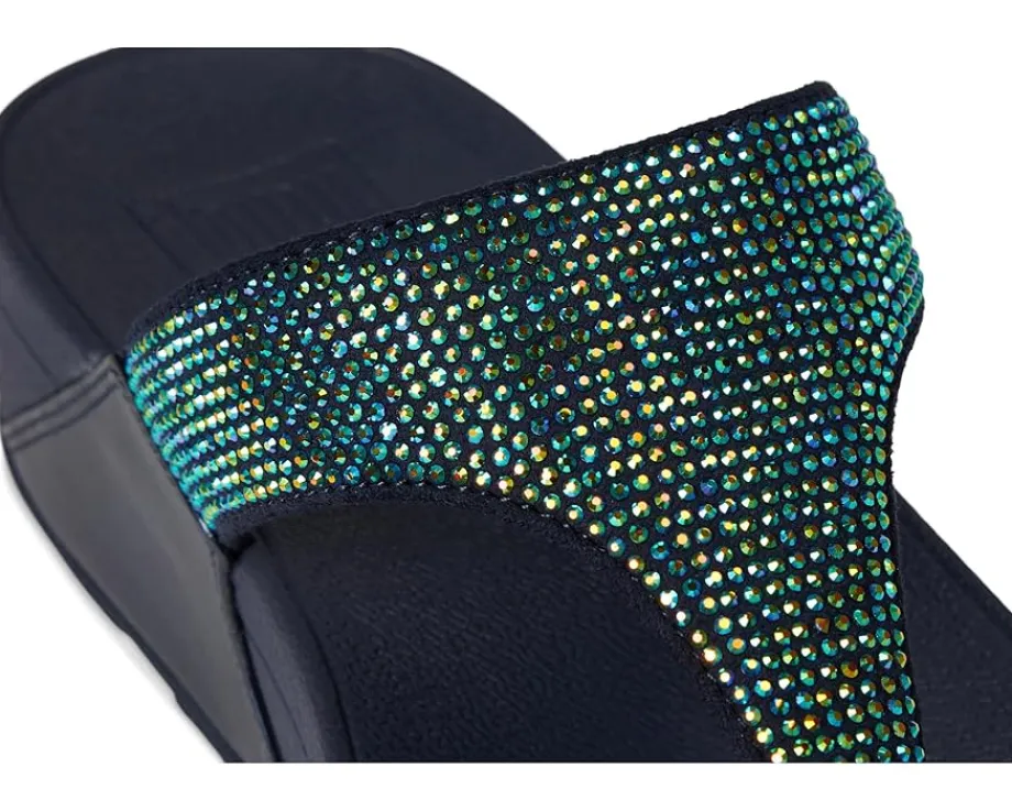 Women FitFlop Lulu Crystal Embellished Toe-Post Sandals