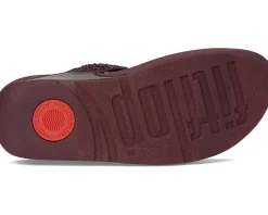 FitFlop Lulu Crystal-Mix Toe-Post Sandals Metallic Plumberry Best