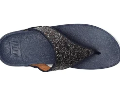 FitFlop Lulu Multi-Tonal Glitter Toe-Post Sandals Midnight Navy Mix Discount