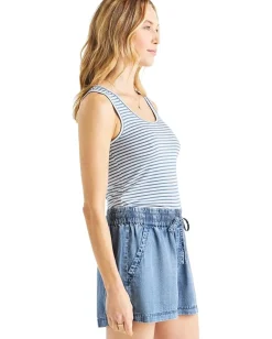 Splendid Lulu Tank Cerulean/White New