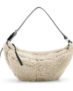 AllSaints Luna Shearling Shoulder Natural/Black