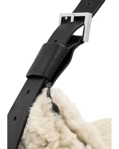 AllSaints Luna Shearling Shoulder Natural/Black