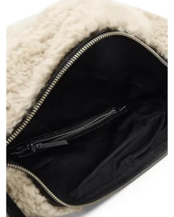 AllSaints Luna Shearling Shoulder Natural/Black